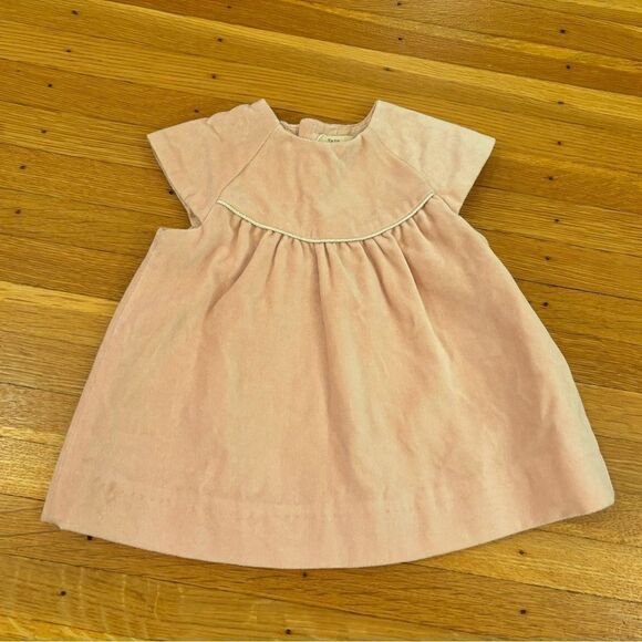 Zara light pink velour velvet dress and diaper cover NWT - Picture 2 of 6